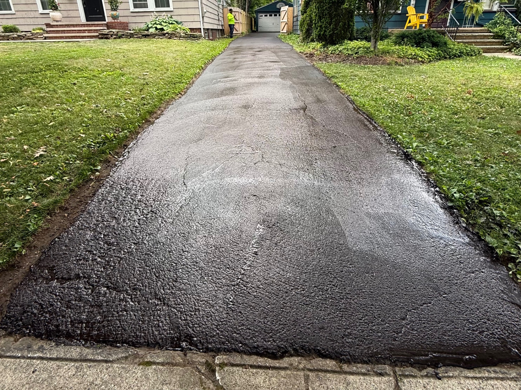 Asphalt Driveway Sealing after